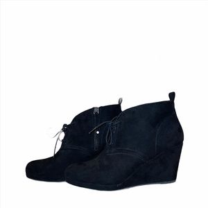Dolce Vita Black Wedge Booties